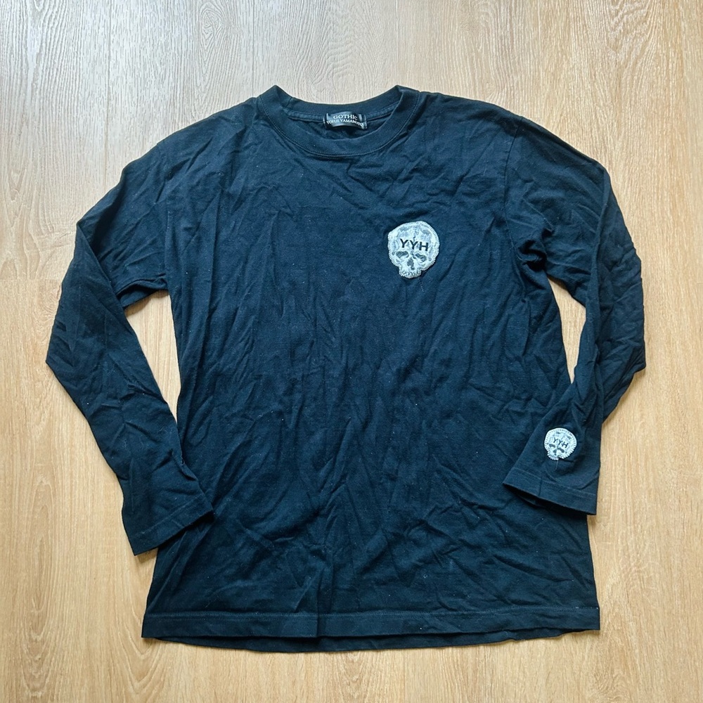 Yohji Yamamoto Gothic Black Long Sleeve Men's Shirt